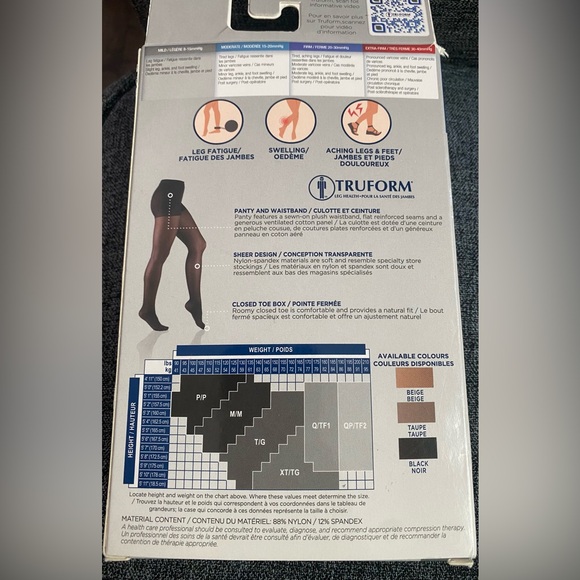 NEW TRUFORM LADIES SHEER PANTYHOSE - Beige - Picture 2 of 4